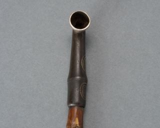 KISERU PIPE Antique Japanese smoking tool for samurai,  bamboo silver copper 5