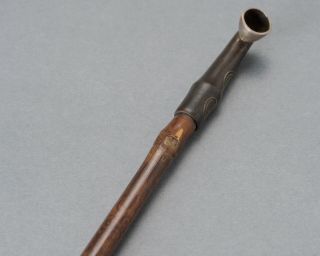 KISERU PIPE Antique Japanese smoking tool for samurai,  bamboo silver copper 7