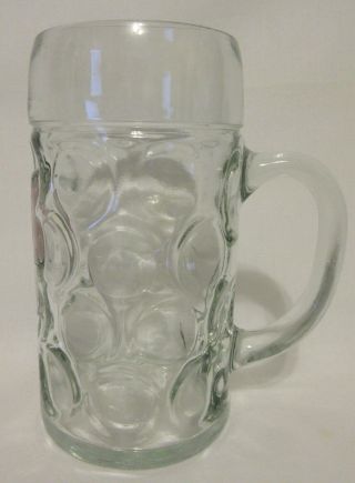 1 Liter Spaten München Logo Dimpled Glass Beer Stein Oktoberfest Isar Jumbo Larg 2