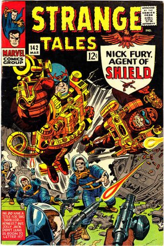 Strange Tales 142 Fn/vf Kirby Ditko " Who Strikes At Shield? " 1966 Dr Nick Fury