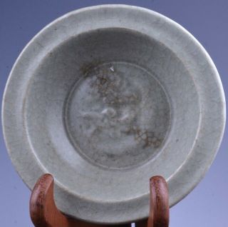 Chinese Yuan Ming Dynasty Longquan Celadon Twin Fish Brush Washer Dish Bowl 3