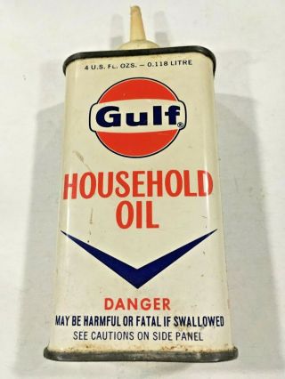 Vintage Gulf Household Oil Can Lqqk