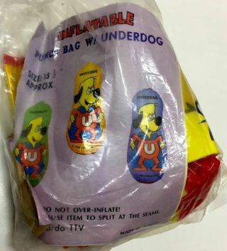 1981 Underdog 15 - 1/2 " Bob Bag - In Package - Yellow Color