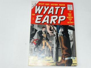 Wyatt Earp 14 Dec 1957 Atlas Western Comic First Issue With Ind Sign