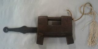 Antique Asian Japanese Iron Jail Prison Lock Device