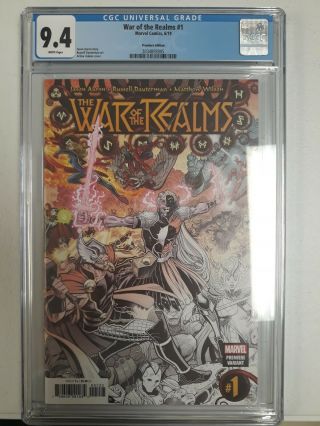 War Of The Realms 1 Marvel Comics,  6/19,  Cgc 9.  4 Premiere Edition