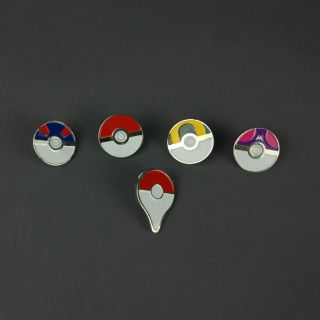 Cosplay Pokemon Go Badge Pokeball Pins Badges Set Of 5 Go Pins Accessories