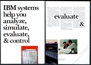 1966 Ibm 360 Computer System Color Photo Vintage Print Ad