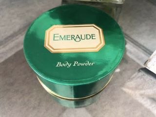 Emeraude By Coty Perfumed Body Powder W Puff 2.  3 Oz