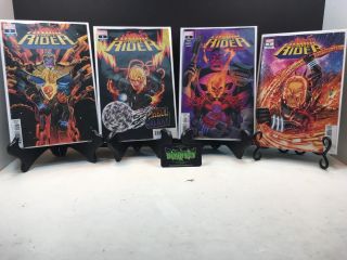 Set Of 4x Cosmic Ghost Rider 5 Shaw Main Cover & Variant Set Marvel 2018 Nm