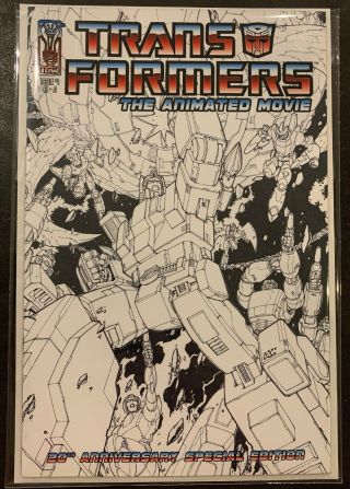 Transformers The Animated Movie 1 Retailer Incentive Sketch Variant (idw) Vf