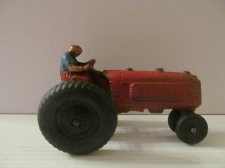 Vintage Auburn Hard Rubber Tractor - Graham Bradley Tractor - Red - Some Wear