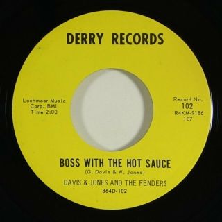 Davis & Jones & The Fenders " Boss With The Hot Sauce " R&b Soul Funk 45 Derry Mp3