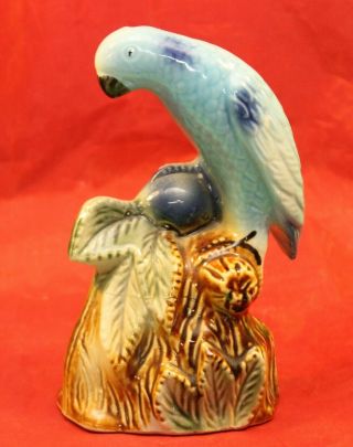 Vintage Ceramic Parrot Figurine Colors Great Tropical Island Decor