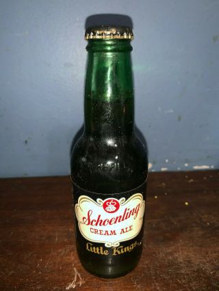 Vintage Schoenling Cream Ale Little Kings Beer Bottle 7 Oz Full