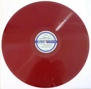 Rare Vtg United Fruit 1945 Radio Spot Ad Campaign Transcription Record Red Vinyl