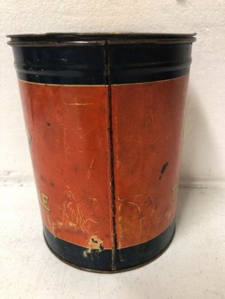 Vintage Skelly Oil & Gas Tagolene Lubricants Oil Can 5 Pounds Empty 2
