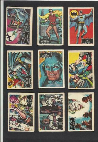 (46/55) Batman Pink Back A&bc Gum Cards Vintage 1966 Tv Film Star Superheroes
