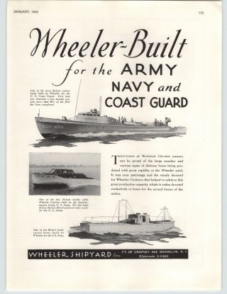 1942 Paper Ad Wheeler Shipyard 35 