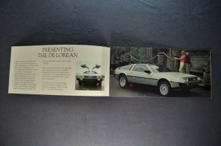 1981 DeLorean Small Sales Brochure Folder 81 2