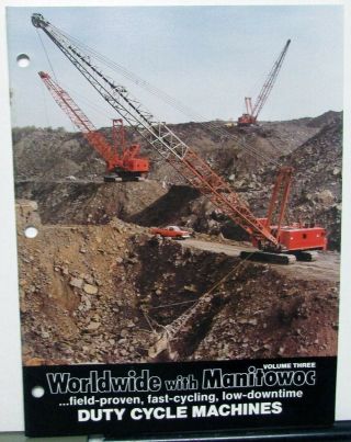 1981 Manitowoc Crane Dragline & Excavators Heavy Construction Equipment Brochure