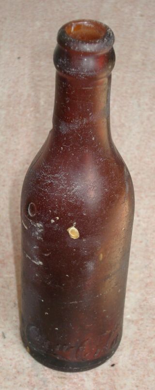 Amber Straight Side Coca - Cola Bottle - Wilmington,  Nc