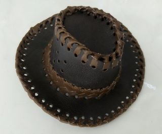 Dark Brown Leather Cowboy Hat For Michelin Man Doll 16 Inch