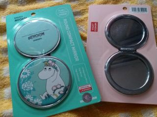 Moomin Characters Snork Maiden Pocket Green Cosmetic Magnifying Mirror