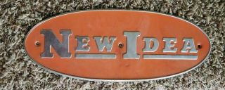 Rare IDEA metal name plate Orange Emblem Combine Corn Picker Farm Sign 14 