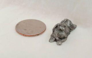 1982 P.  Davis Fine Pewter Pekingese Dog Figure Rawcliffe Miniature