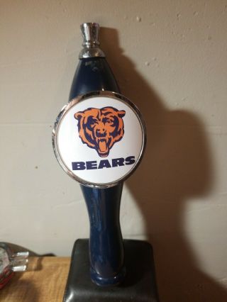 Vintage Chicago Bears Beer Tap,  Wooden Handle