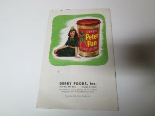 Vintage THE STORY OF PEANUTS AND PEANUT BUTTER pb Advertising Peter Pan 2