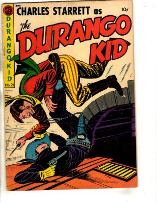 Durango Kid 21 Fn/vf Me Comic Book Western Charles Starrett Fbg Cover Jl9