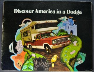 1973 Dodge Truck Rv Brochure Pickup Camper Special Sportsman Van Motor Home Orig