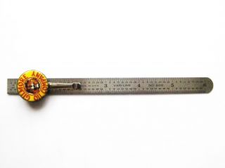 Vintage Upcycled 6 Inch Pocket Ruler Gilmore Oil Company Advertising Made In Usa