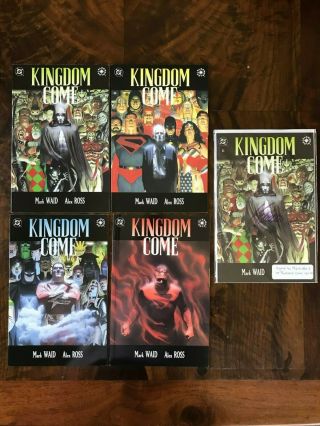 Kingdom Come 1 - 4 Full Run Set 1st Prints,  2nd Print Signed By Mark Waid 2 3 Dc