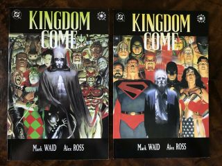 Kingdom Come 1 - 4 full run set 1st prints,  2nd print signed by Mark Waid 2 3 DC 2