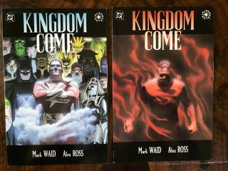 Kingdom Come 1 - 4 full run set 1st prints,  2nd print signed by Mark Waid 2 3 DC 4