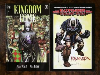 Kingdom Come 1 - 4 full run set 1st prints,  2nd print signed by Mark Waid 2 3 DC 6