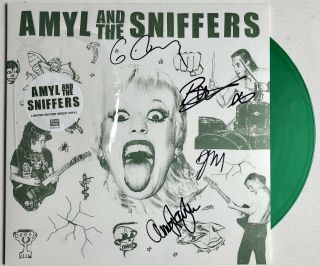 Amyl And The Sniffers - Debut Ltd Ed Green Hand Signed Record Autographed
