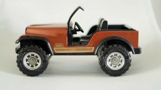 Vintage Tonka Jeep Xr - 101 Pressed Steel Burnt Orange Toy Jeep 10 Inches