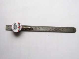 Vintage Upcycled 6 Inch Pocket Ruler Tydol Flying A Advertising Made In Usa