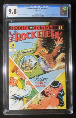 Rocketeer Special Edition 1 Cgc 9.  8.  Rocketeer By Dave Stevens & Guest Pin - Ups