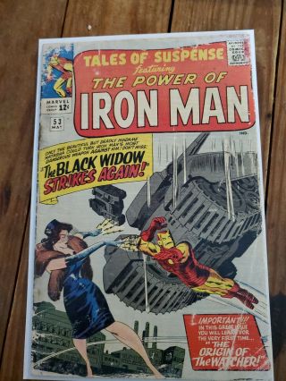 Tales Of Suspense 53 Good 2.  0 Iron Man 2nd Black Widow 1964 Key