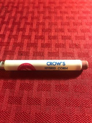 Vintage Advertising Bullet Pencil - Crow ' s Hybrid Corn Milford Illinois IL 5