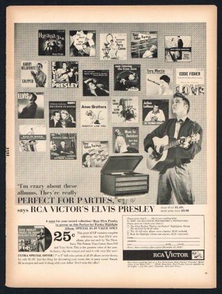 Rca Victor Records Ad Elvis Presley Advert 1956 Vintage Print Ad Retro