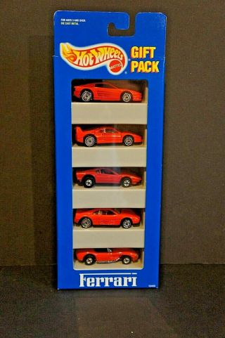 Hot Wheels Ferrari 5 - Car Gift Pack,  1/64 Scale.  Xlnt,  1993
