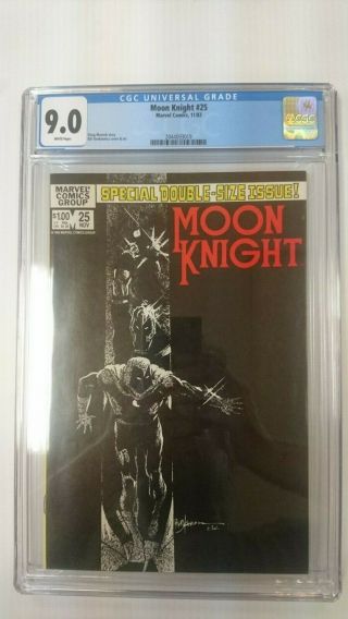 Moon Knight 25 Marvel Comics Double Size 1st Black Spectre Nov 1982 Cgc 9.  0 Wp