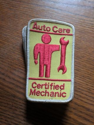 Vintage Shell Auto Care Service Station Gas & Oil Embroidered Emblem Patch Nos