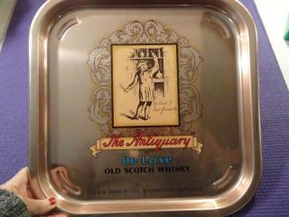 The Antiquary De Luxe Old Scotch Whisky Tray Metal